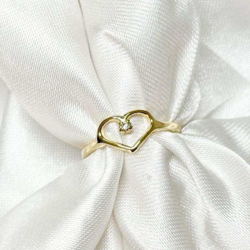 Anel Falange Coração Vazado