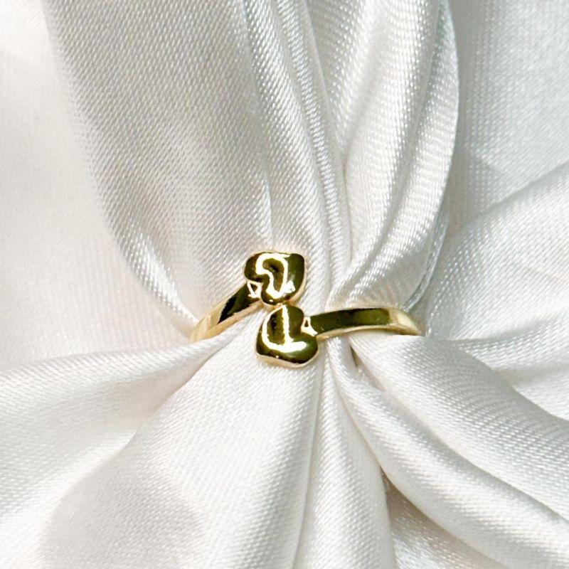 Anel Falange Dois Corações