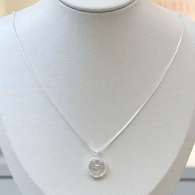 Colar Circulo Cravejado Menina