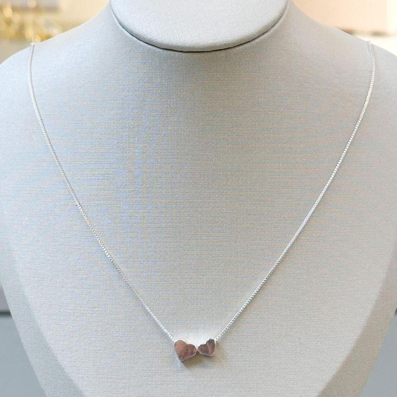 Colar Dois Corações