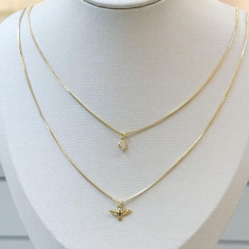 Colar Duplo Espirito Santo