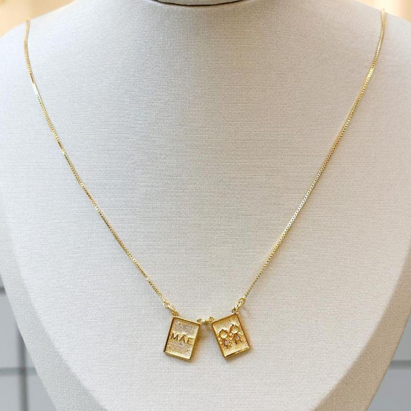 Colar Plaquinha Casal