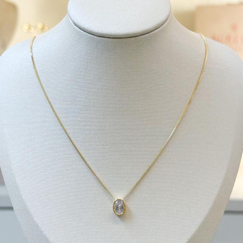 Colar Ponto de Luz Oval