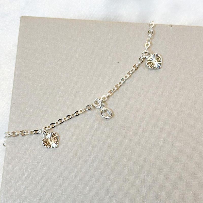 Tornozeleira Corações Lisos