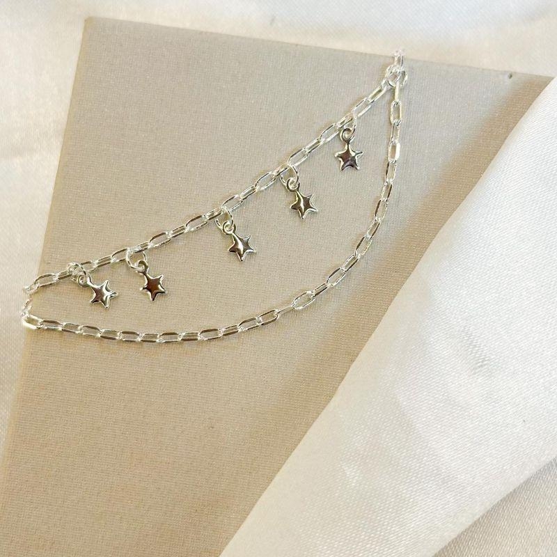 Tornozeleira Estrelas Penduradas