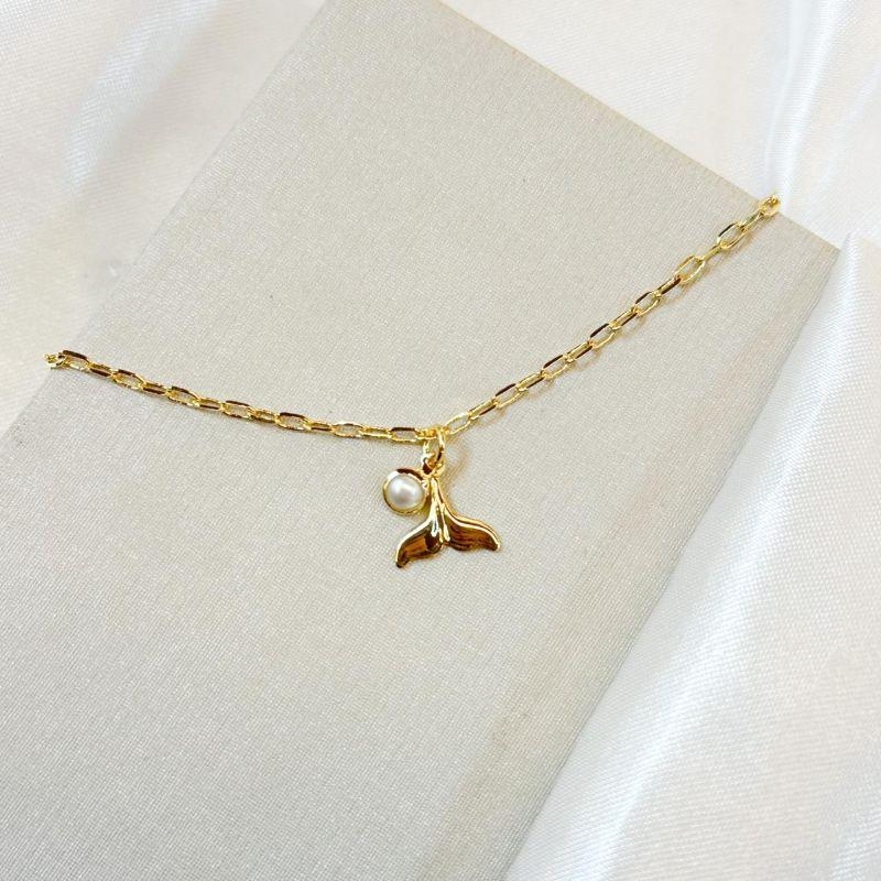 Tornozeleira Pingente Cauda de Sereia