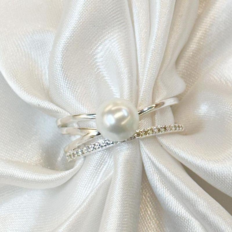 Anel Linhas com Pérola