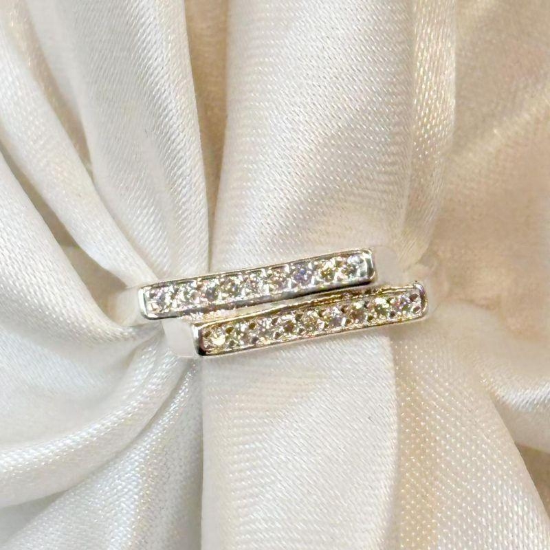 Anel Reto Duplo Cravejado