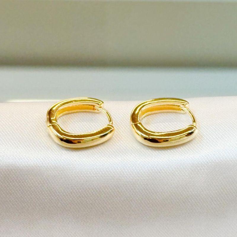 Brinco Argolinha Quadrada G