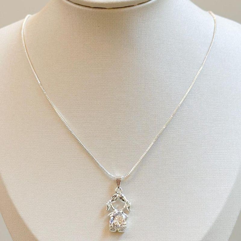 Colar Menina Zircônia Coração