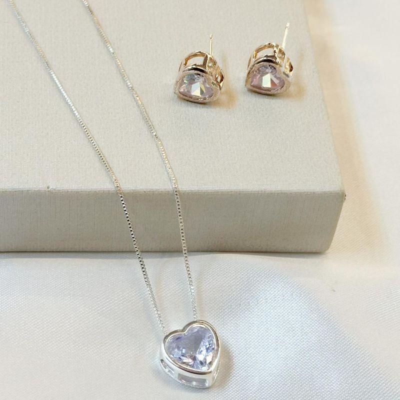 Conjunto Coração Borda Lisa