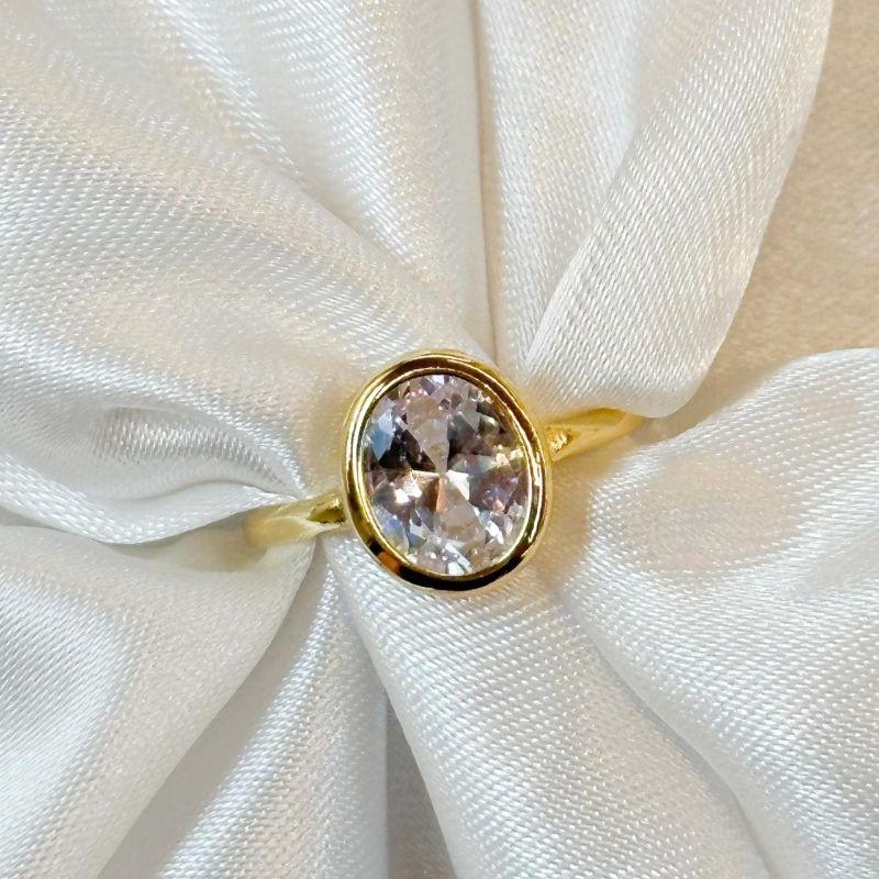 Anel Zircônia G Oval