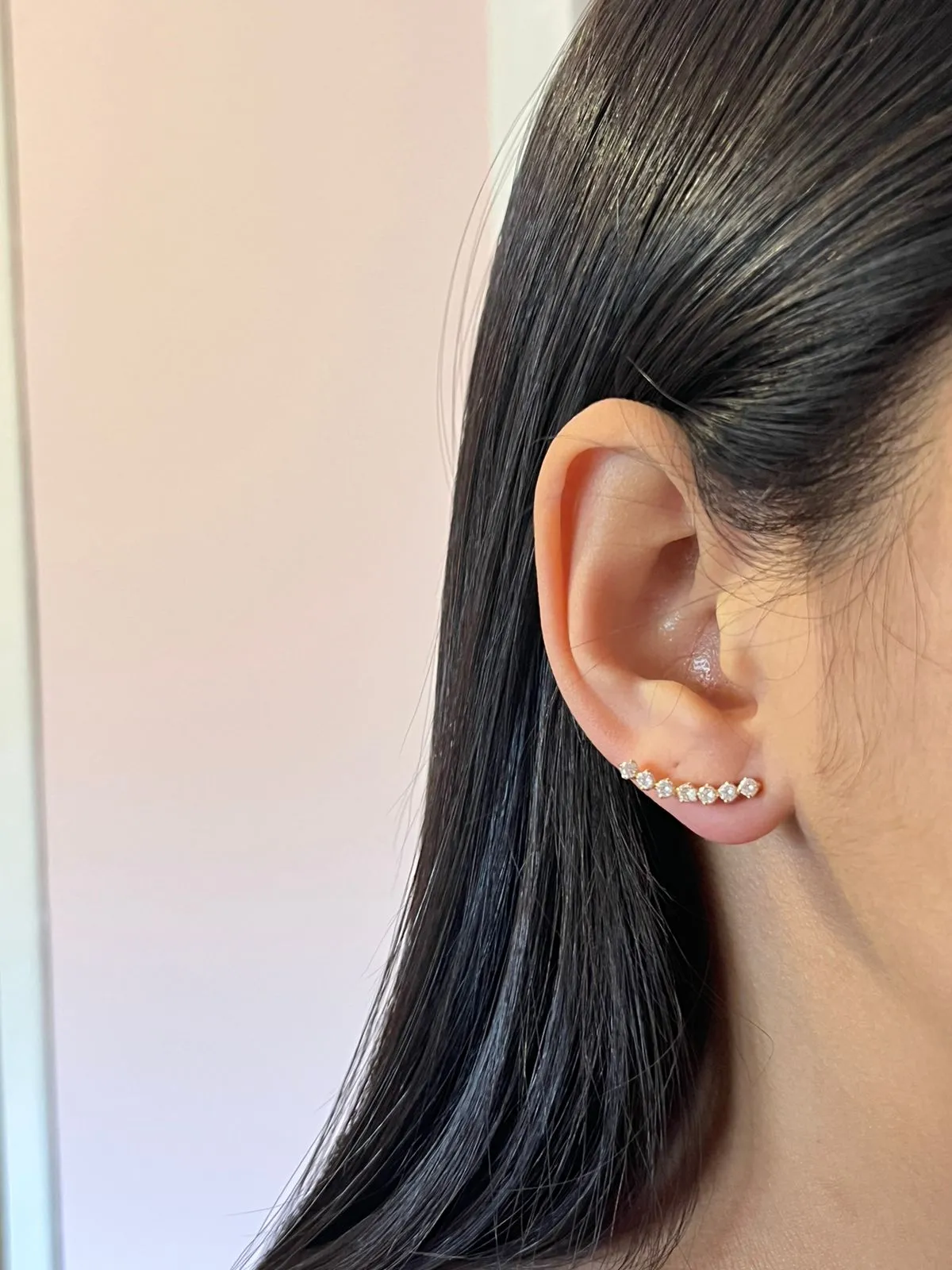 Brinco EarCuff Zircônias