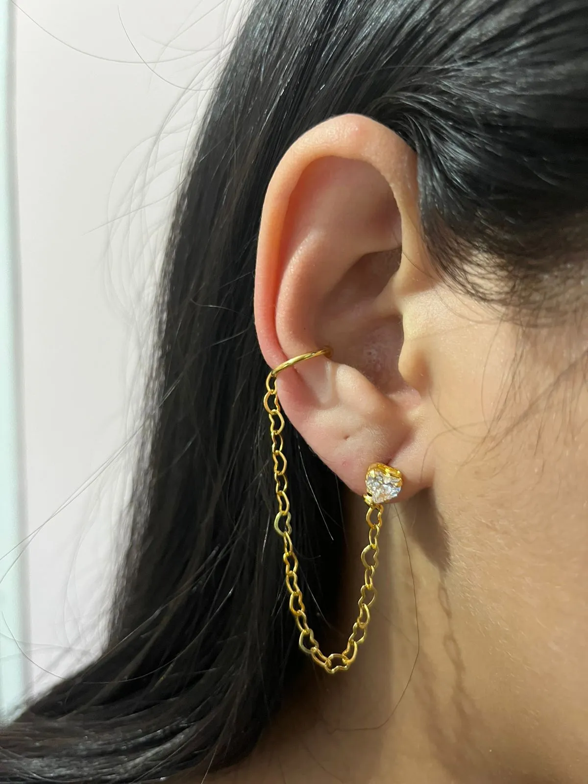 Brinco Ear Line Coração