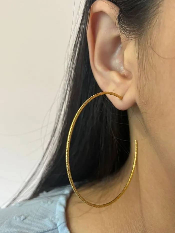 Brinco Argola Diamantada