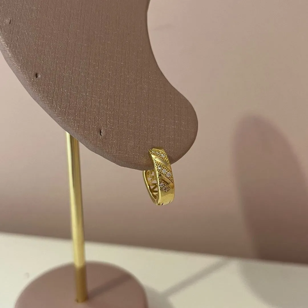 Argola Detalhes Cravejado