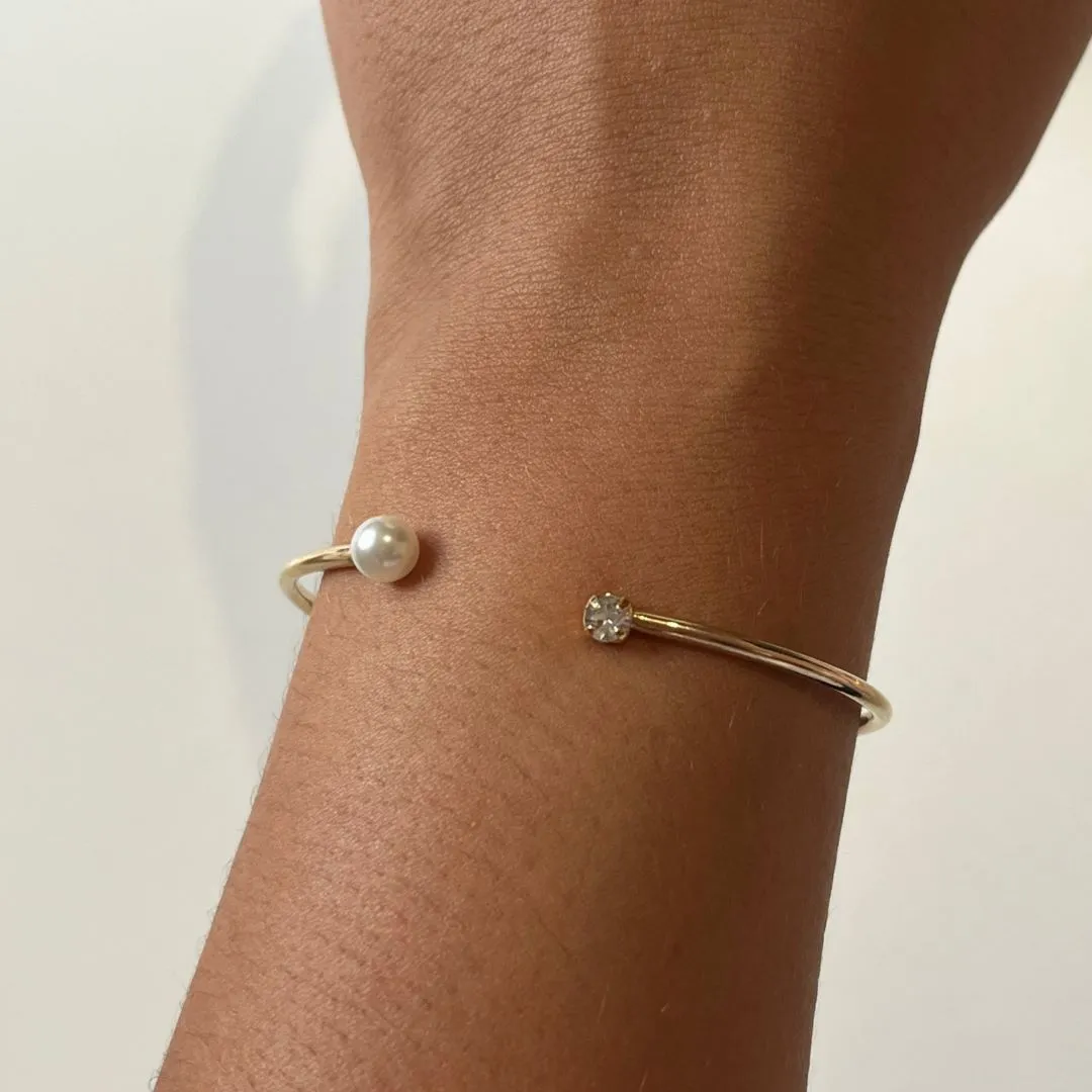 Bracelete Pérola e Zirônia