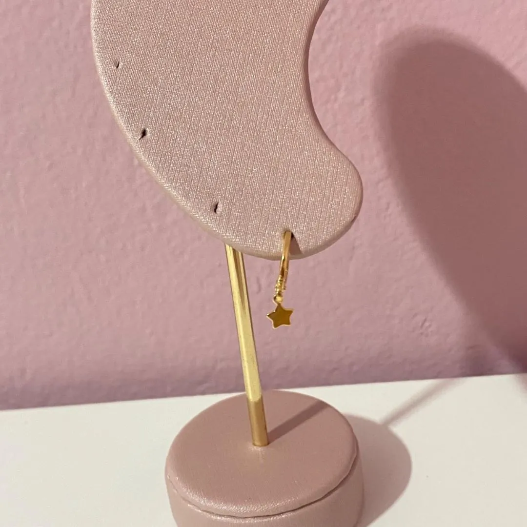 Brinco Argolinha Pingente Estrela