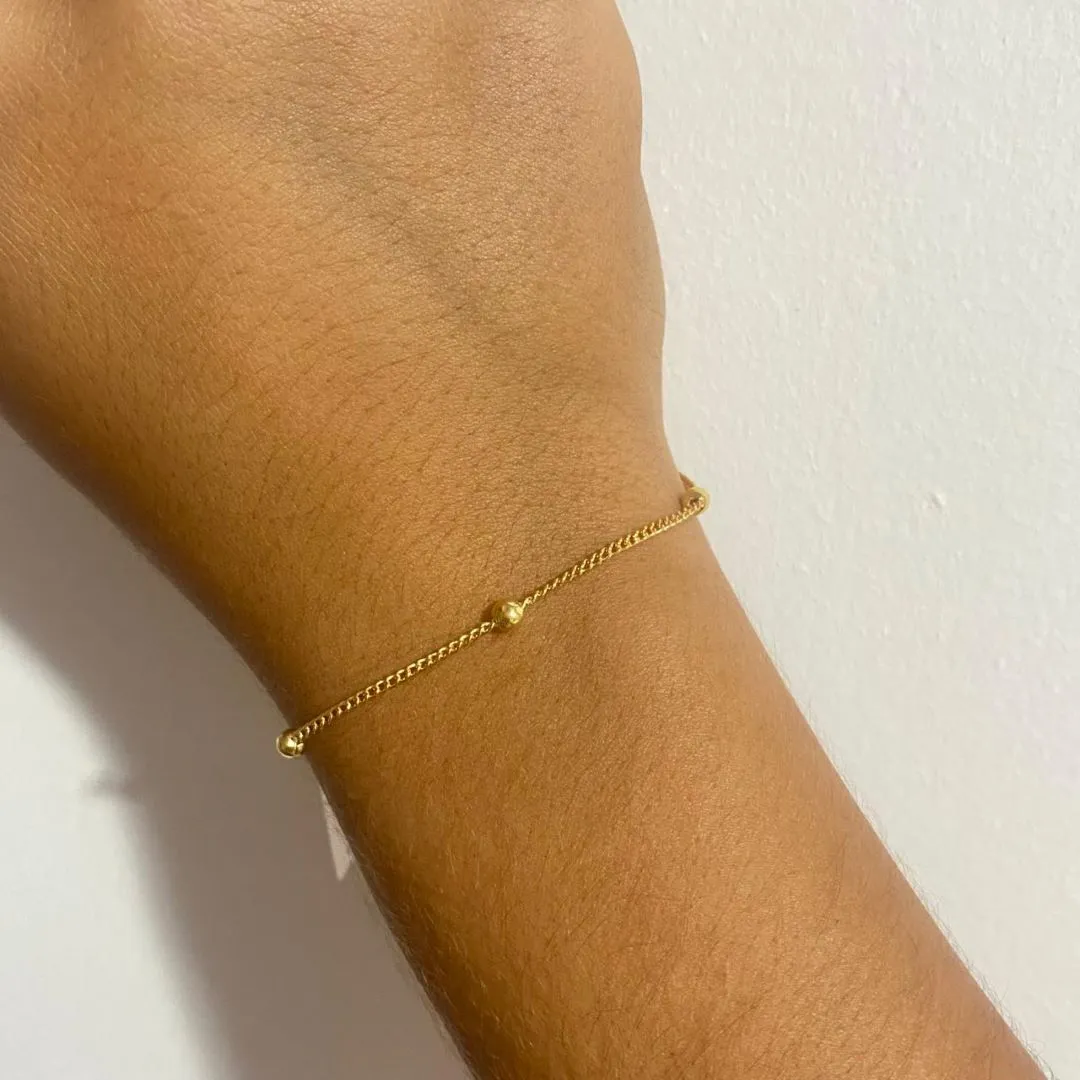 Pulseira Bolinhas Douradas