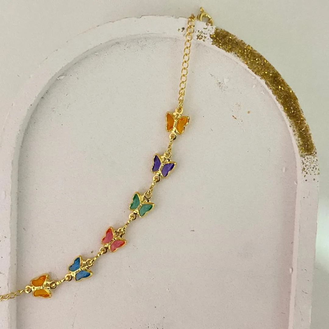 Pulseira Borboletas Infantil