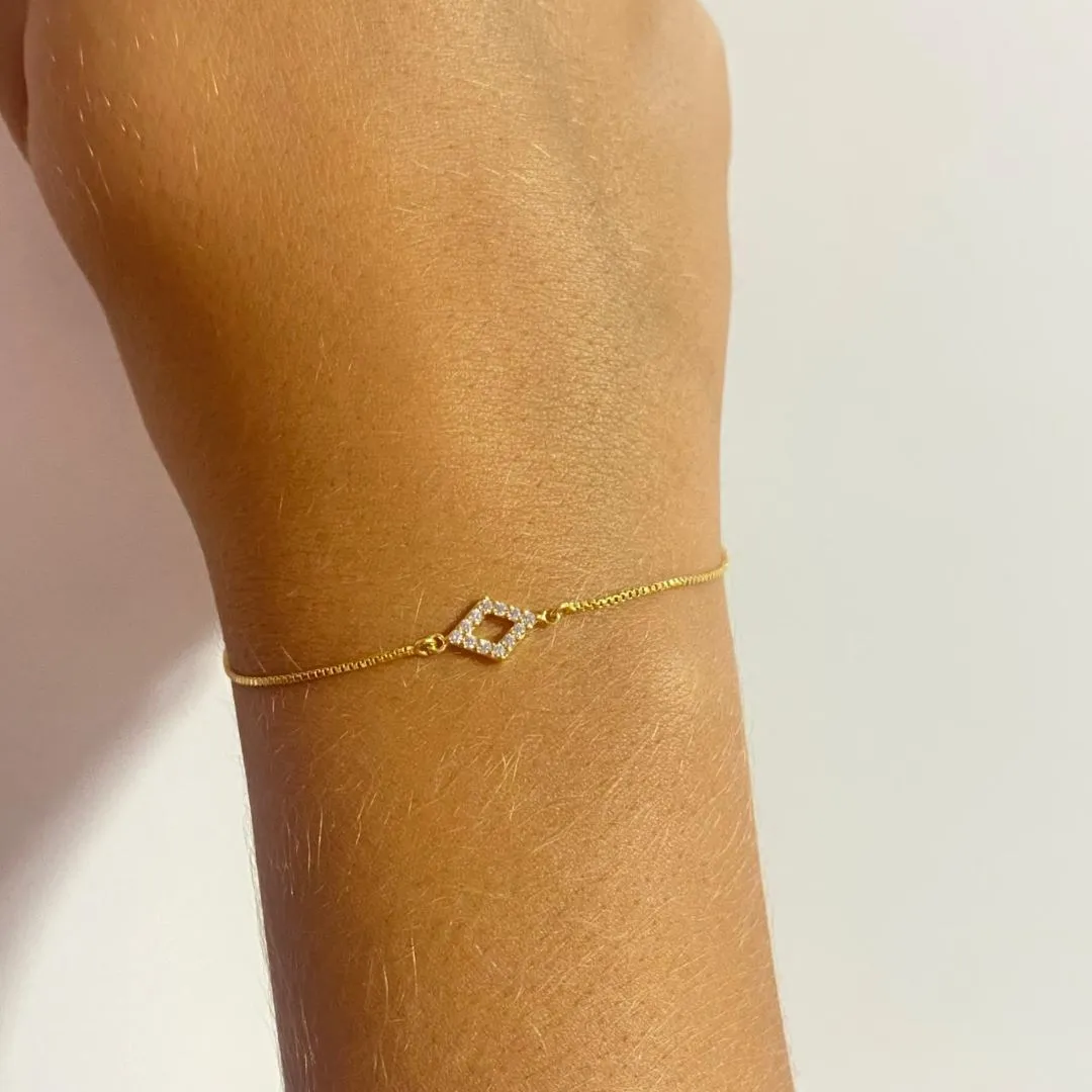Pulseira Lozango Zircônia