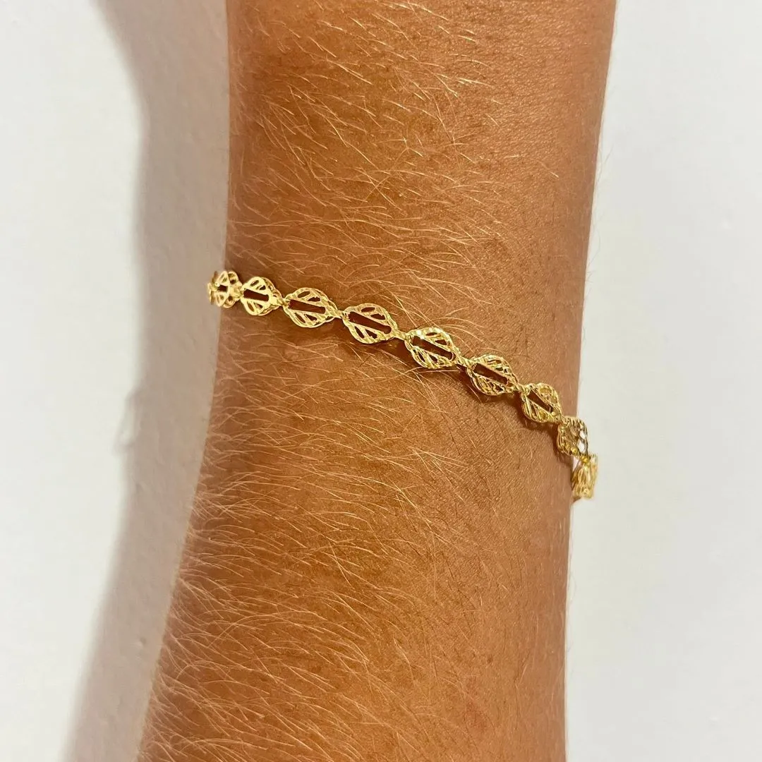 Pulseira Folhas Duplas