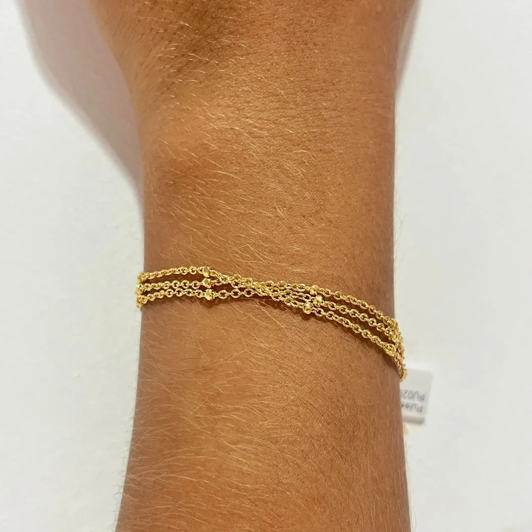 Pulseira Tripla Bolinhas