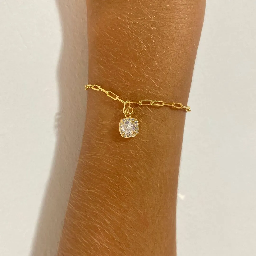 Pulseira Zircônia Quadrada