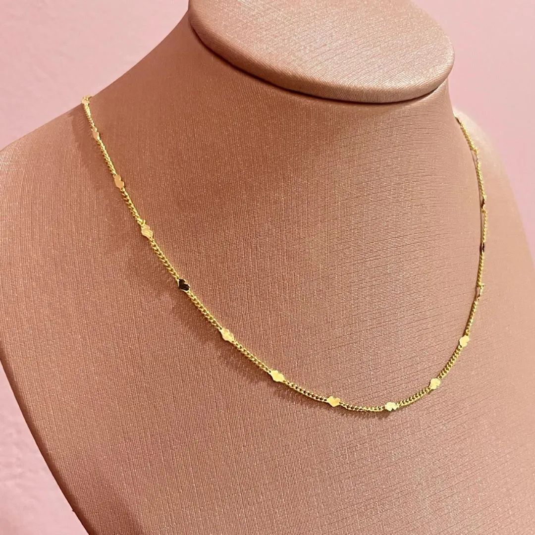 Choker Corações Chapeado