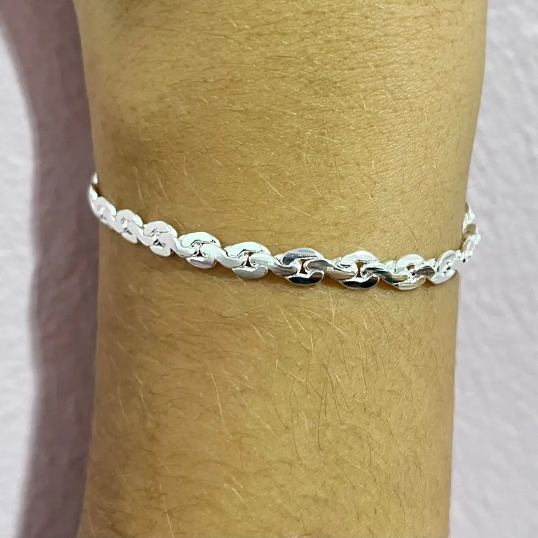Pulseira Elos Fechados Prata