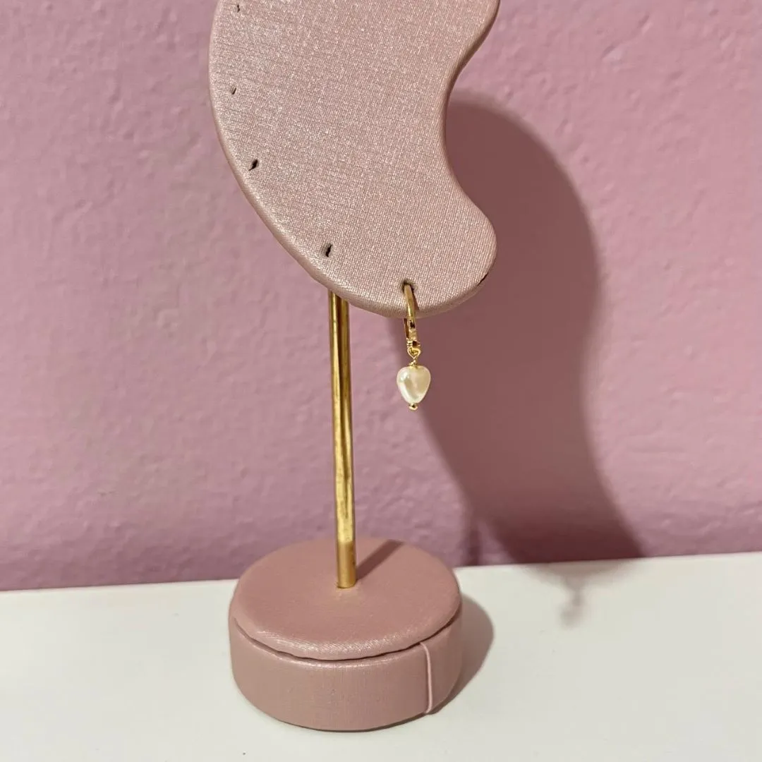 Brinco Argolinha com Pingente Pérola
