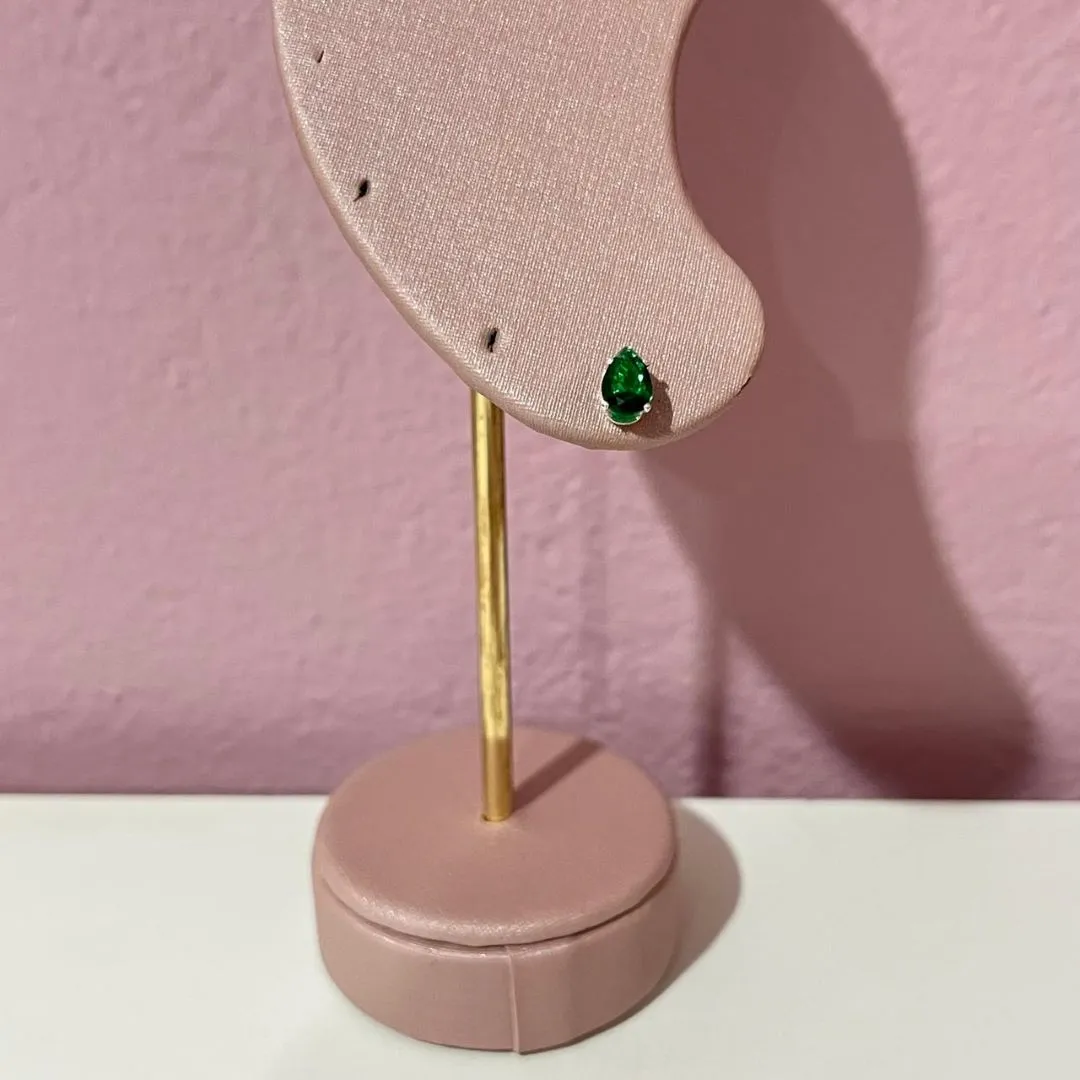 Brinco Pedra Zircônia Prata