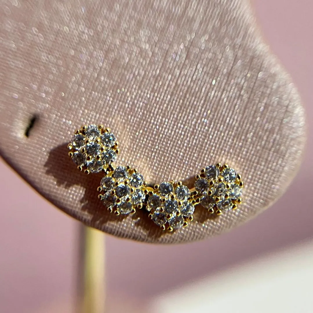 Brinco Ear Cuff Flores