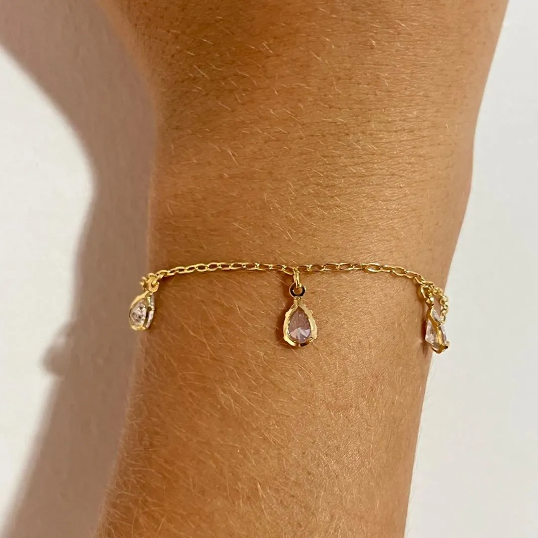 Pulseira Gotas e Zircônias