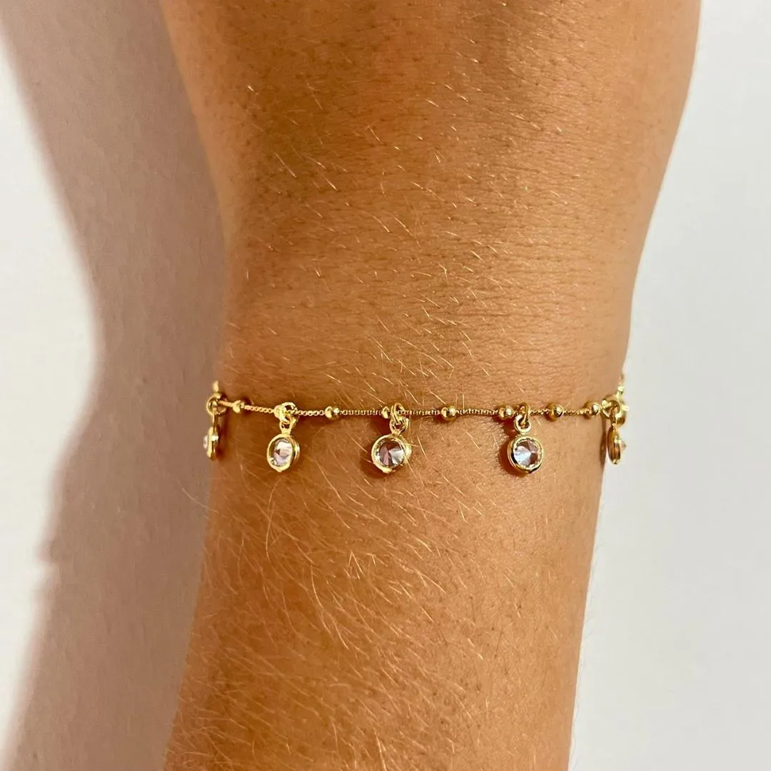 Pulseira Zircônias Redondas