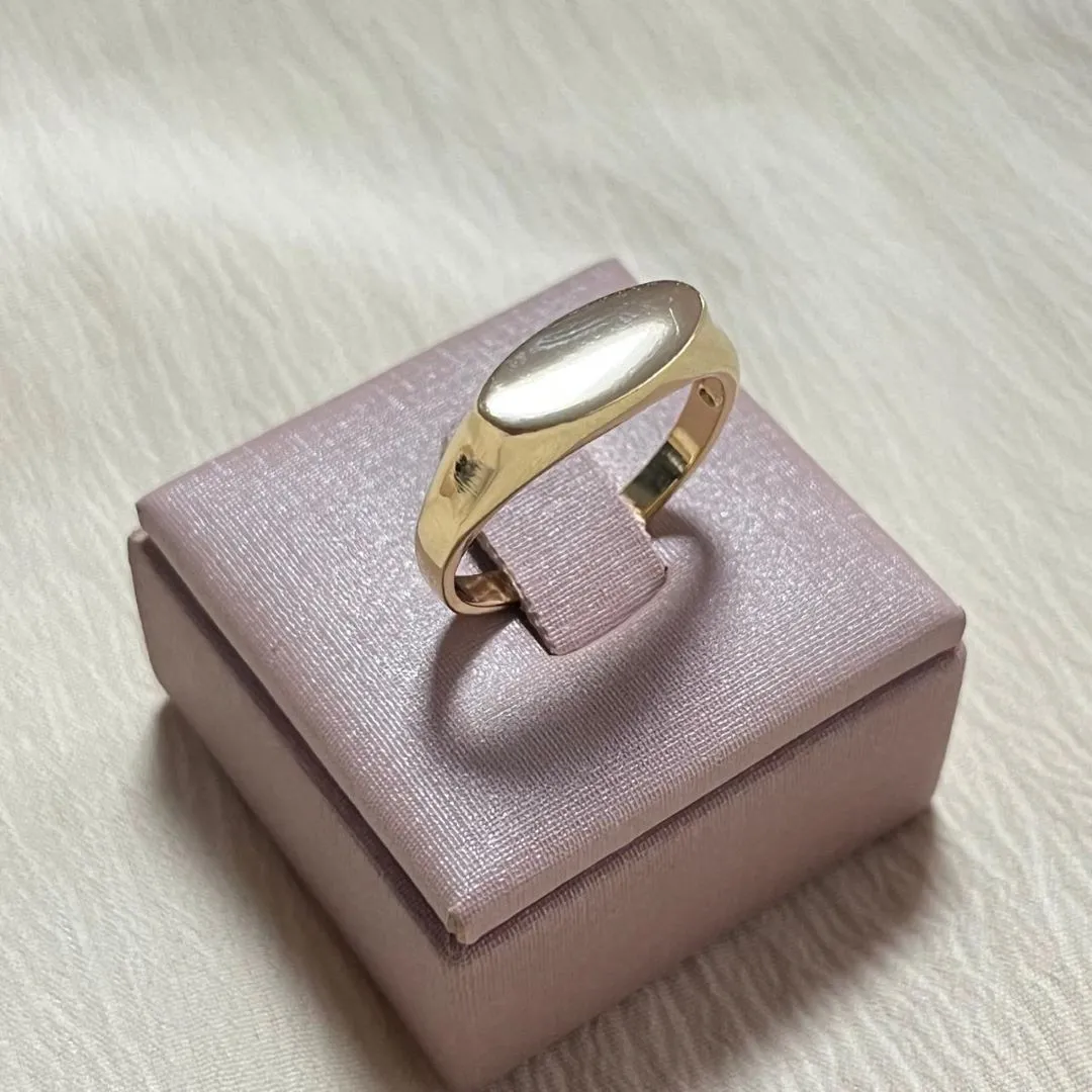 Anel Oval Liso