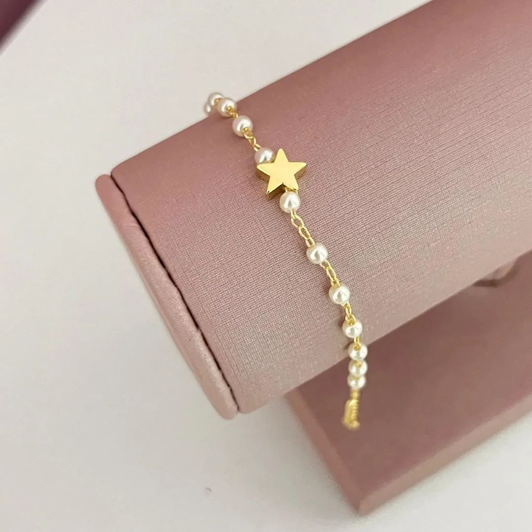 Pulseira Pérolas e Estrela