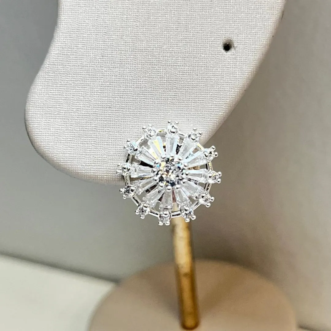 Brinco Flor Zircônias