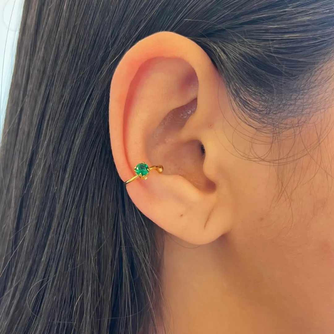 Piercing Fake Zircônia Verde