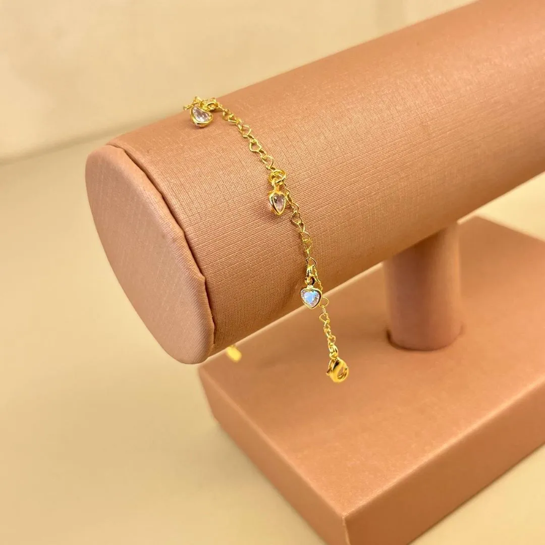 Pulseira Infantil Cinco Corações