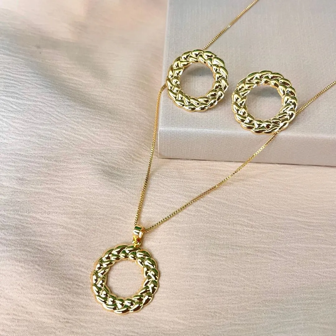 Conjunto Circulo Vazado Trançado