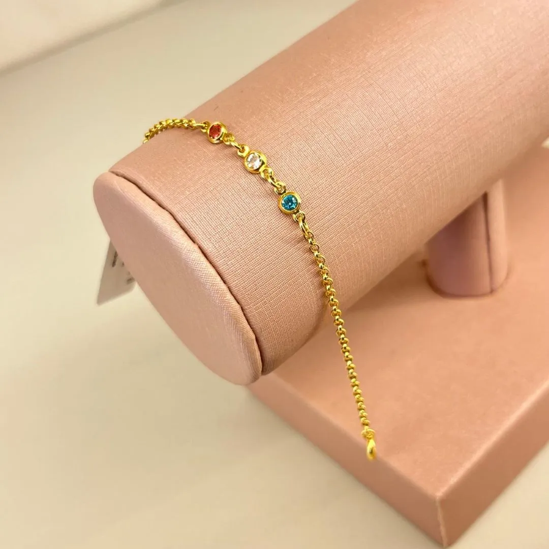 Pulseira Infantil Três Cores