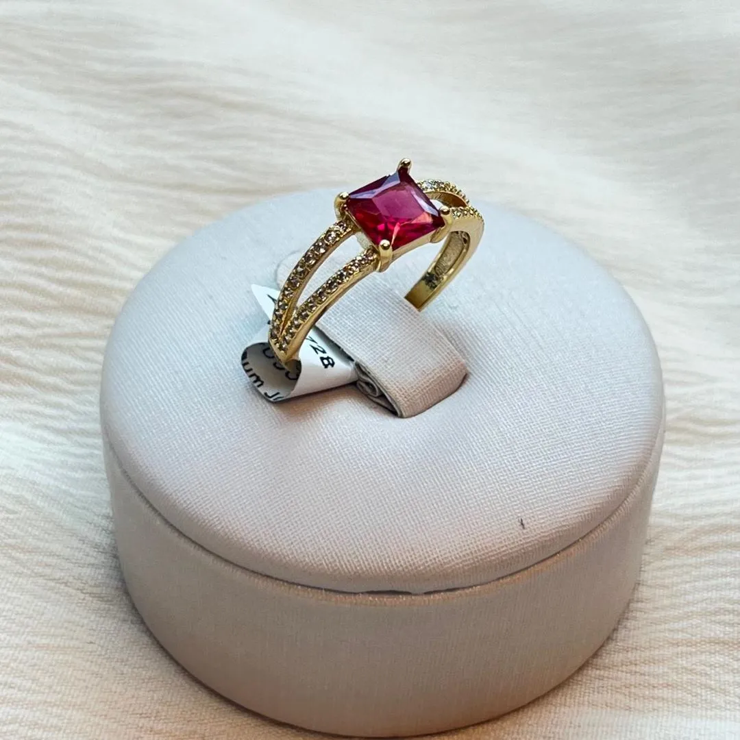 Anel Zircônia Pink