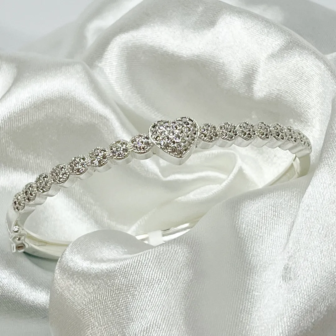 Bracelete Coração Cravejado