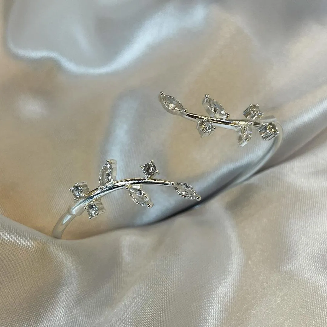 Bracelete Folhas em Zircônia
