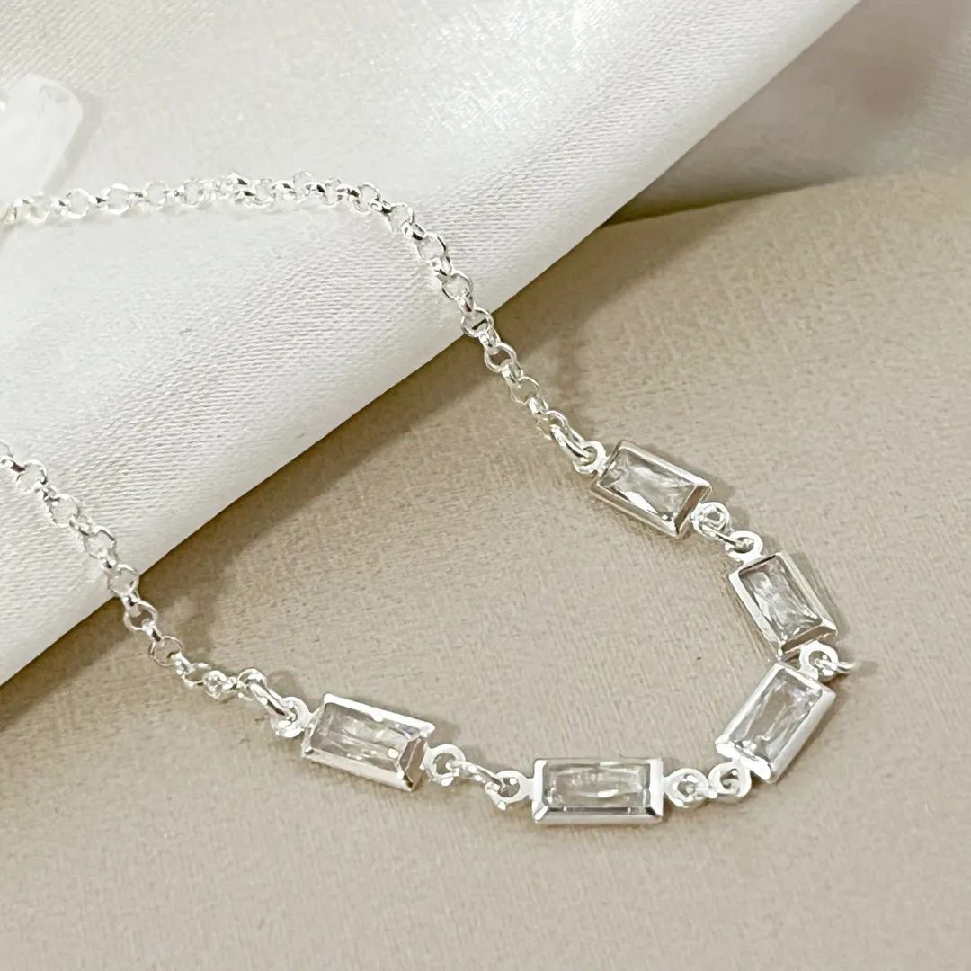 Pulseira Retangulos Zirconia