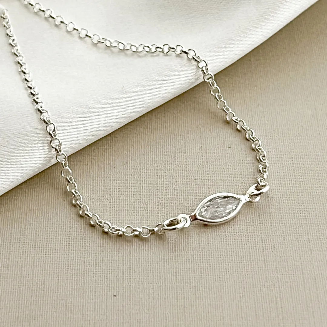 Pulseira Zircônia Oval