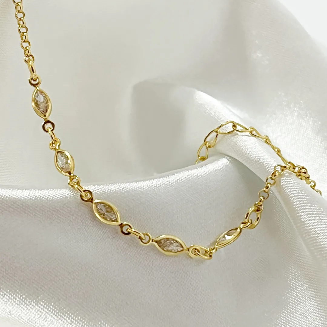 Pulseira Zircônias Ovais