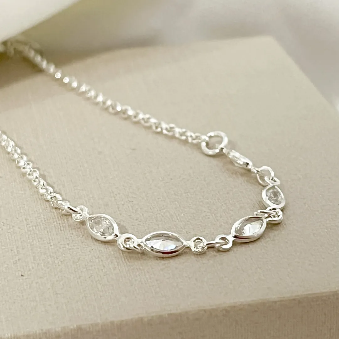 Pulseira Zircônias Ovais