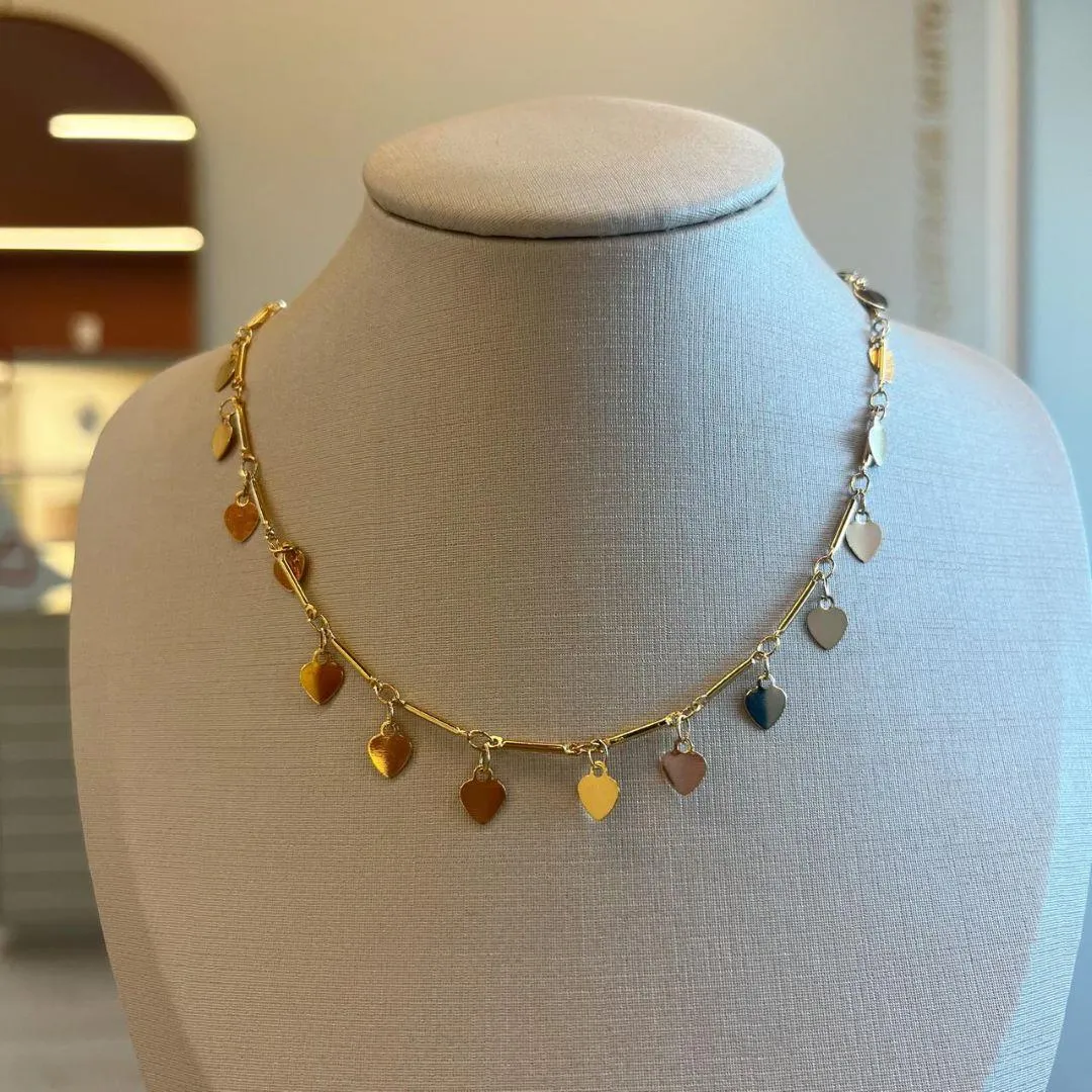 Choker Corações Pendurados